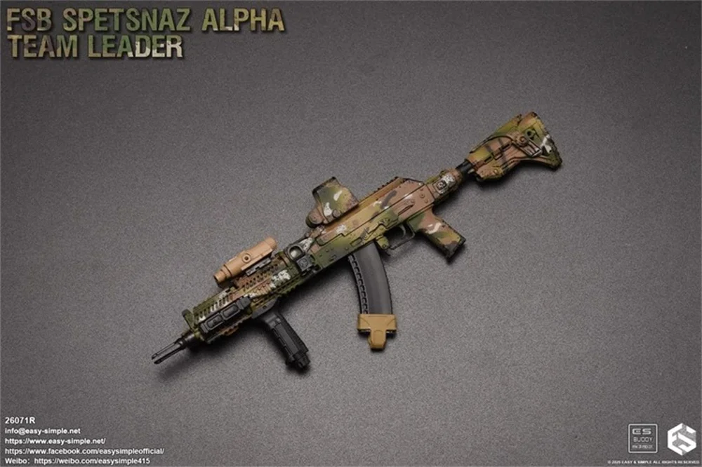

1/6 EASY&SIMPLE ES 26071R The Russian Man Soldier Main Weapons AK105 Toys Model Clips Sling Not Real For 12" Doll Figure Collect