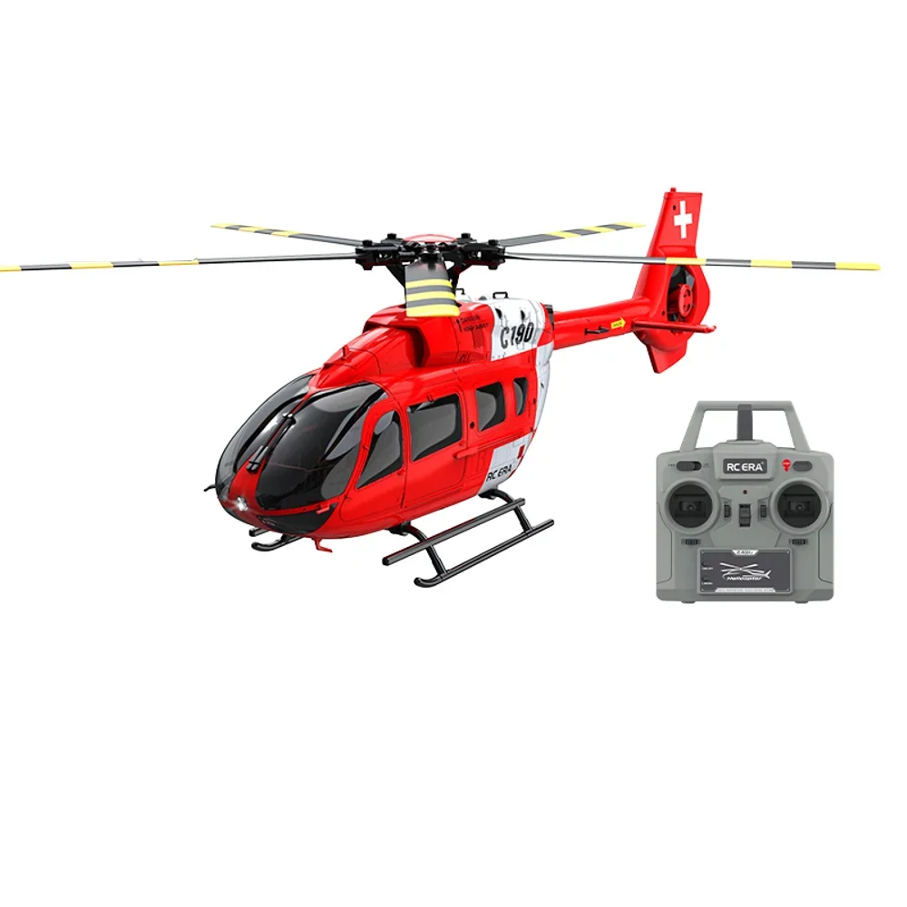 Rc Era 1/30 C190 6ch Single Blade Aileron Free Realistic Helicopter H145 Optical Flow Fixed Height Dual Brushless Toy Helicopter