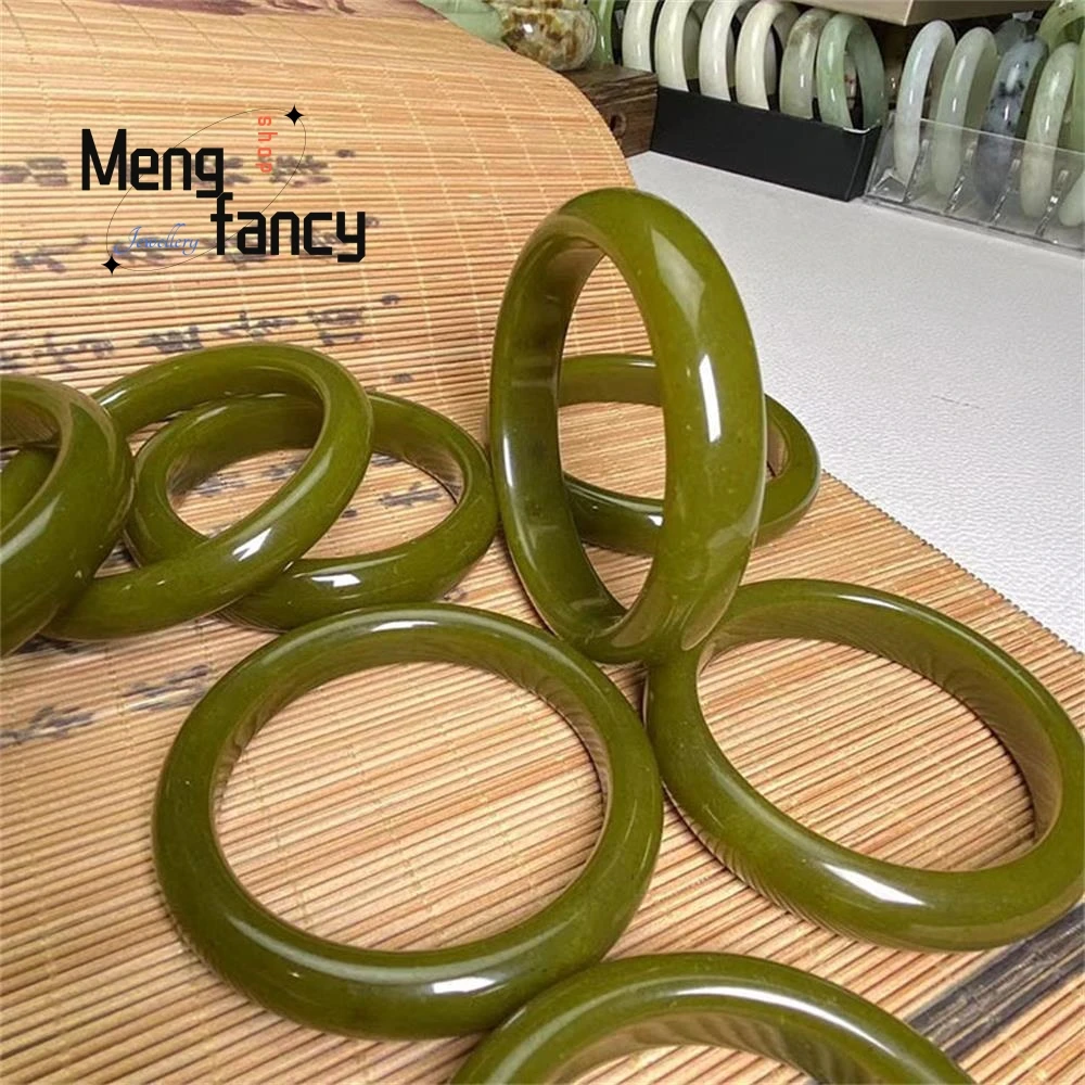 

Natural Xiuyan Jade Fruit Green Bangle Popular Fashion Jewelry Best Selling Couple Gift for Girlfriend Exquisite Holiday Gifts