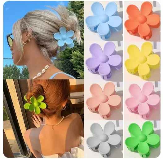 

8Pcs/Set Fashion Flower Claw Clip for Women Girls Sweet Hair Claw Hair Clamps Hairpins Korean Crab Clips Women Hair Accessories