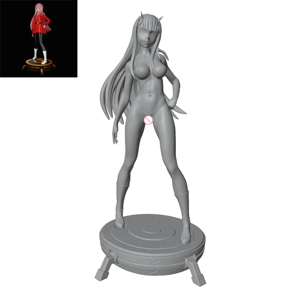 1/24/12/6 Simple Bikini Girl with Long Hair, Anime Cute Girl Resin Model Kit, GK mini 3D Printed Gray Model Statue, Not Colored