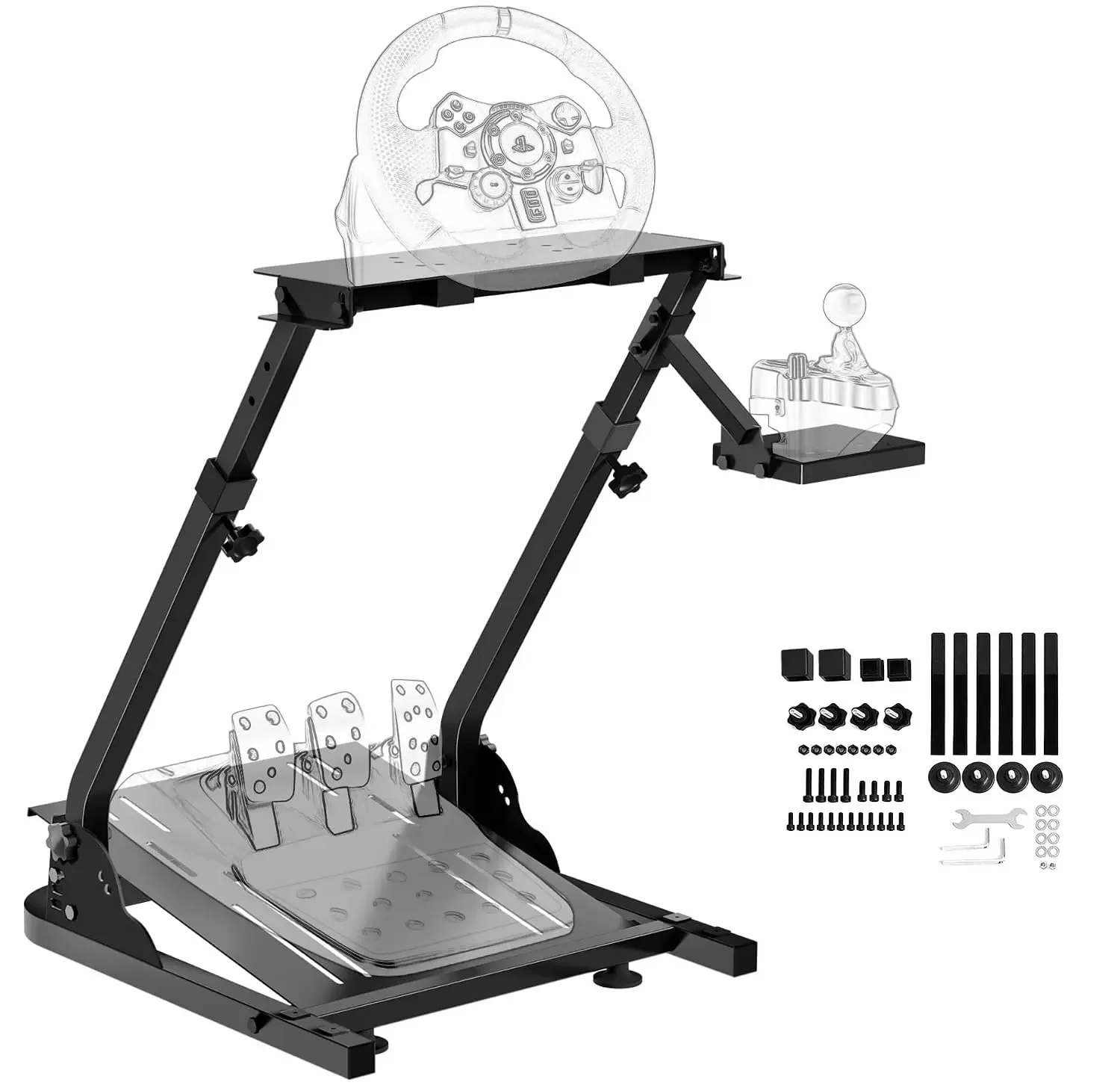 Racing Wheel Stand for Logitech G29/G920/G25/G27, Sim Cockpit | Adjustable height (22-26