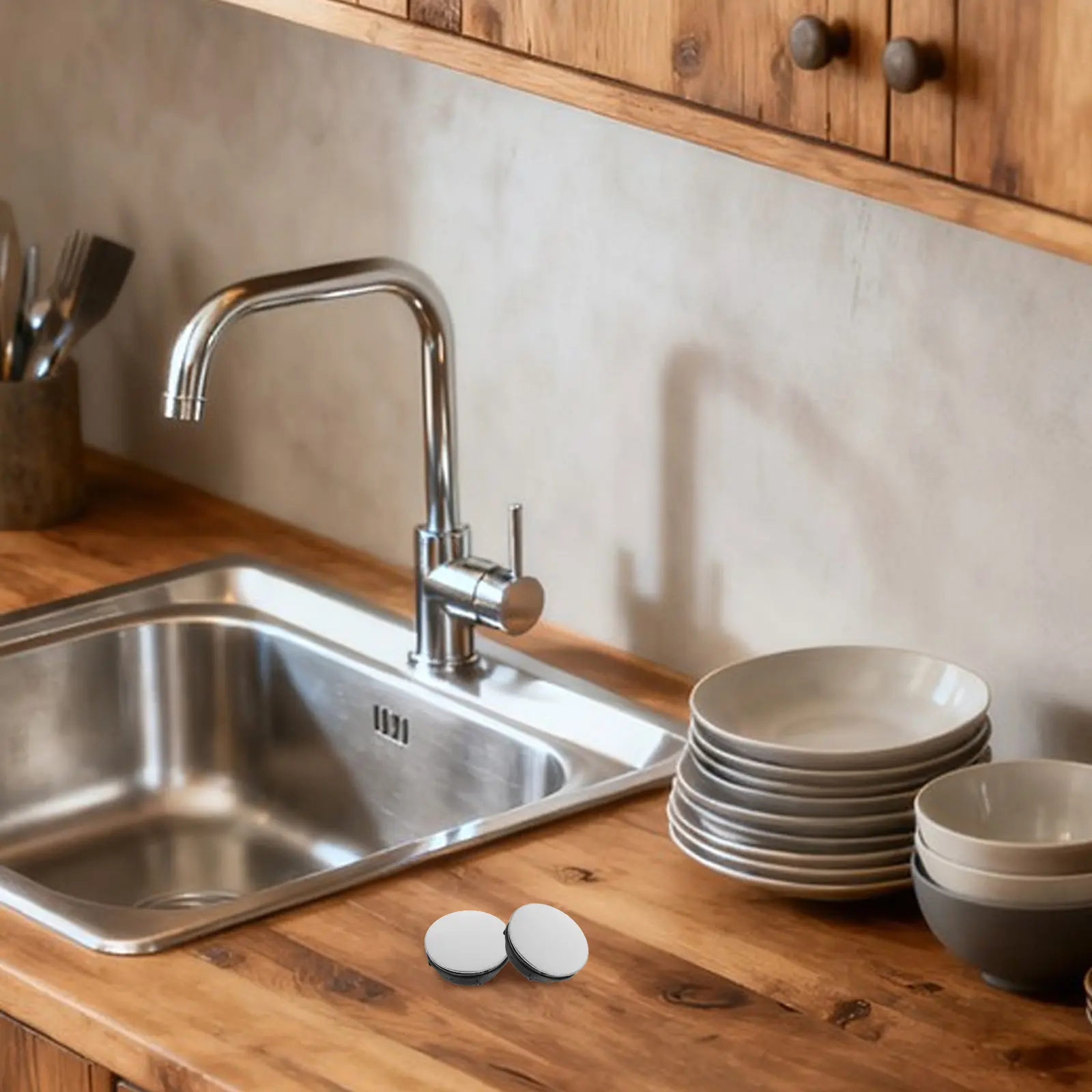 

Набор из 8 заглушек для отверстий под смеситель из нержавеющей стали 35 мм для кухонной раковины, столешницы, распылителя, дозатора мыла