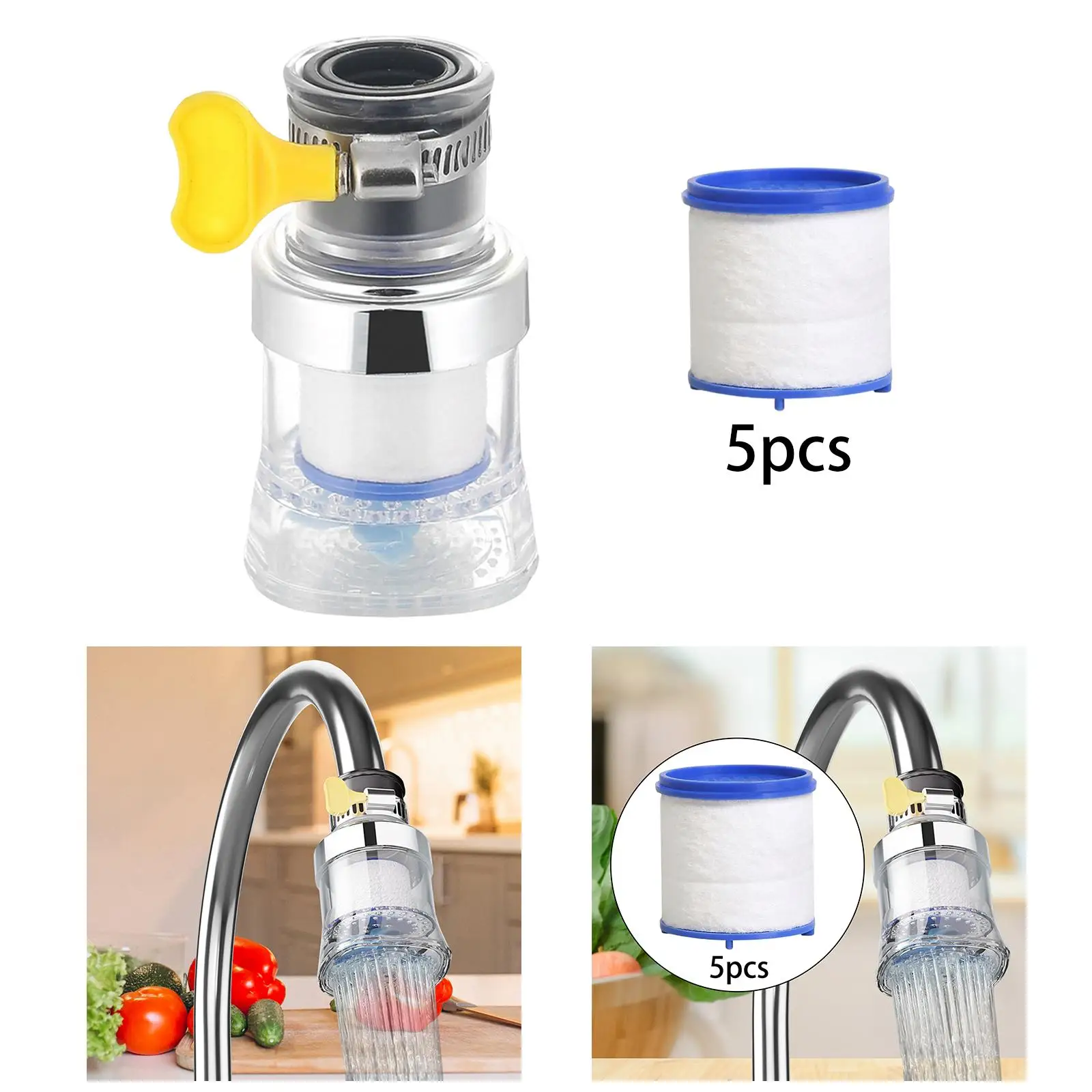 Filter Nozel Keran Penghemat Air Universal untuk Wastafel Kamar Mandi dan Keran Dapur