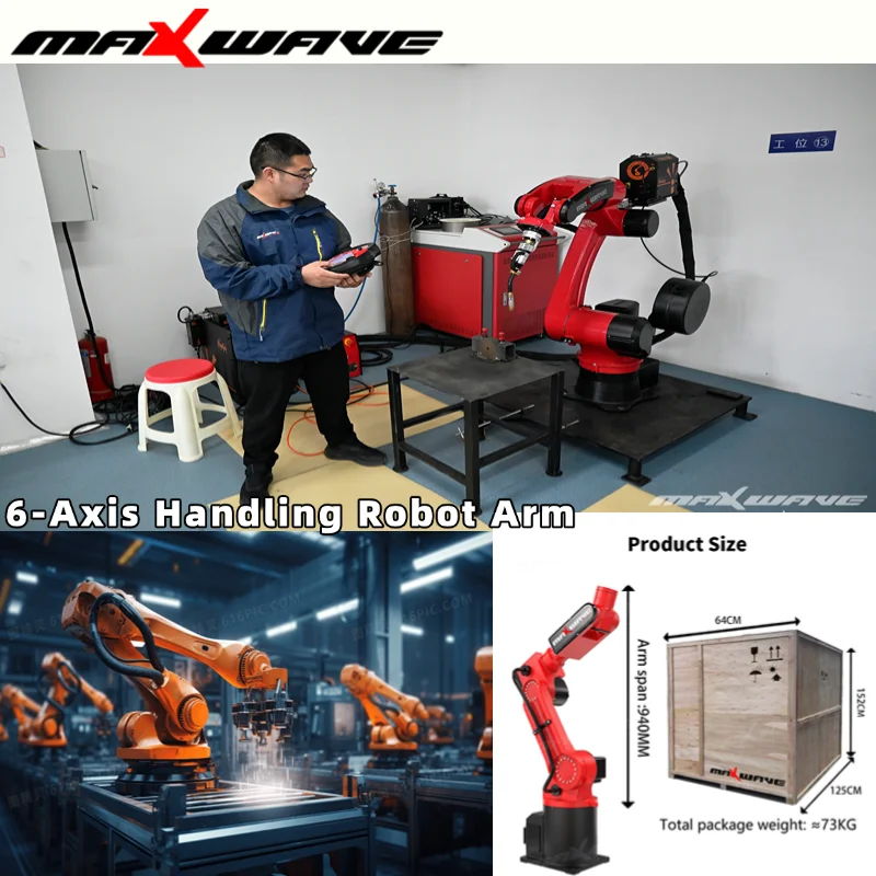 

Industrial 6-Axis Robotic Arm for Injection Molding Unloading, Stamping Press Feeding, Material Handling & Precision Assembly
