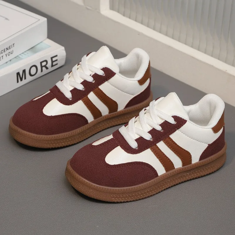 

Детские белые повседневные кроссовки из замши и кожи, удобная повседневная обувь в полоску для детей, детские кроссовки 26-35