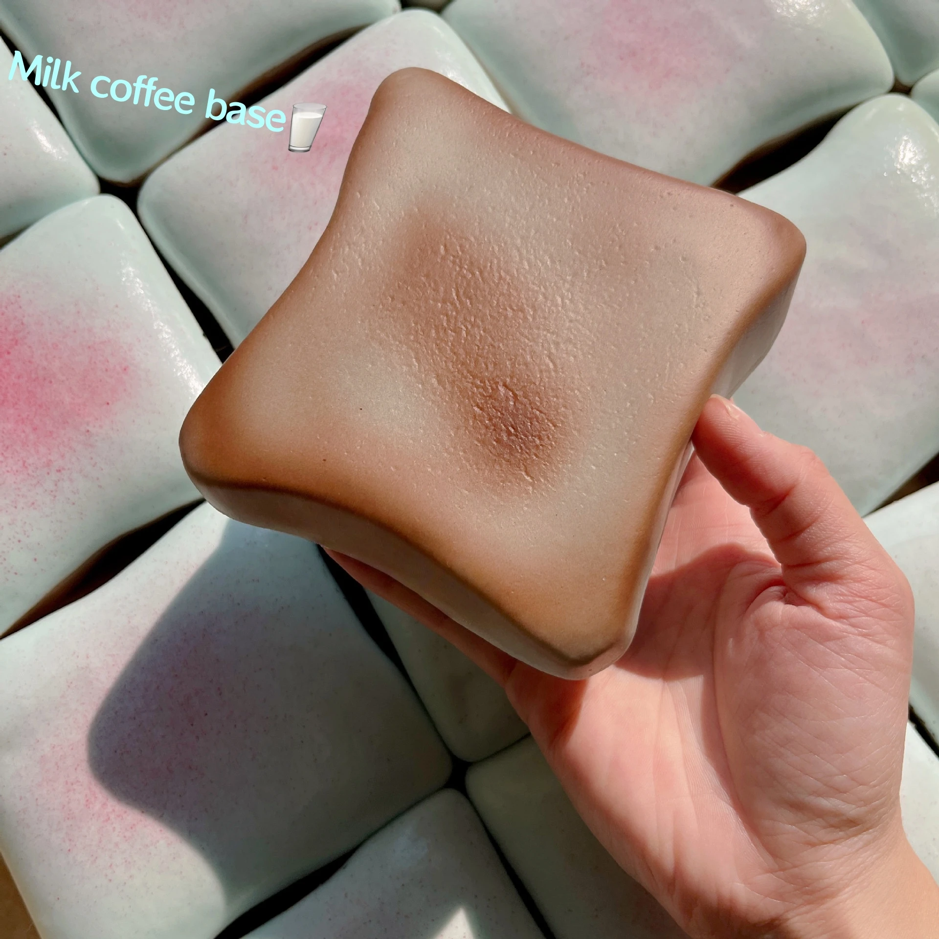 Sticky Toast Cake Stress Langzaam Stijgende Speelgoed Squishy Brood Zintuiglijke Kalmerende Fidget Speelgoed Voor Volwassen Kinderen Geschenken Kerst Verjaardag