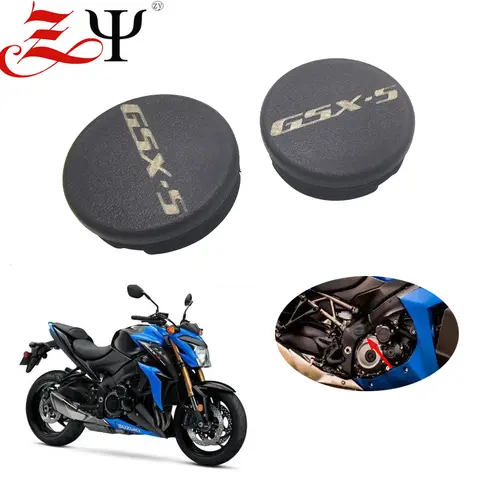 2PCS Fit For Suzuki GSX-S1000F GSX-S1000 GSX-S1000GT GSXS1000/F/GT 2015-2024 Frame Hole Cover Caps Plug Decorative Frame Cap Set