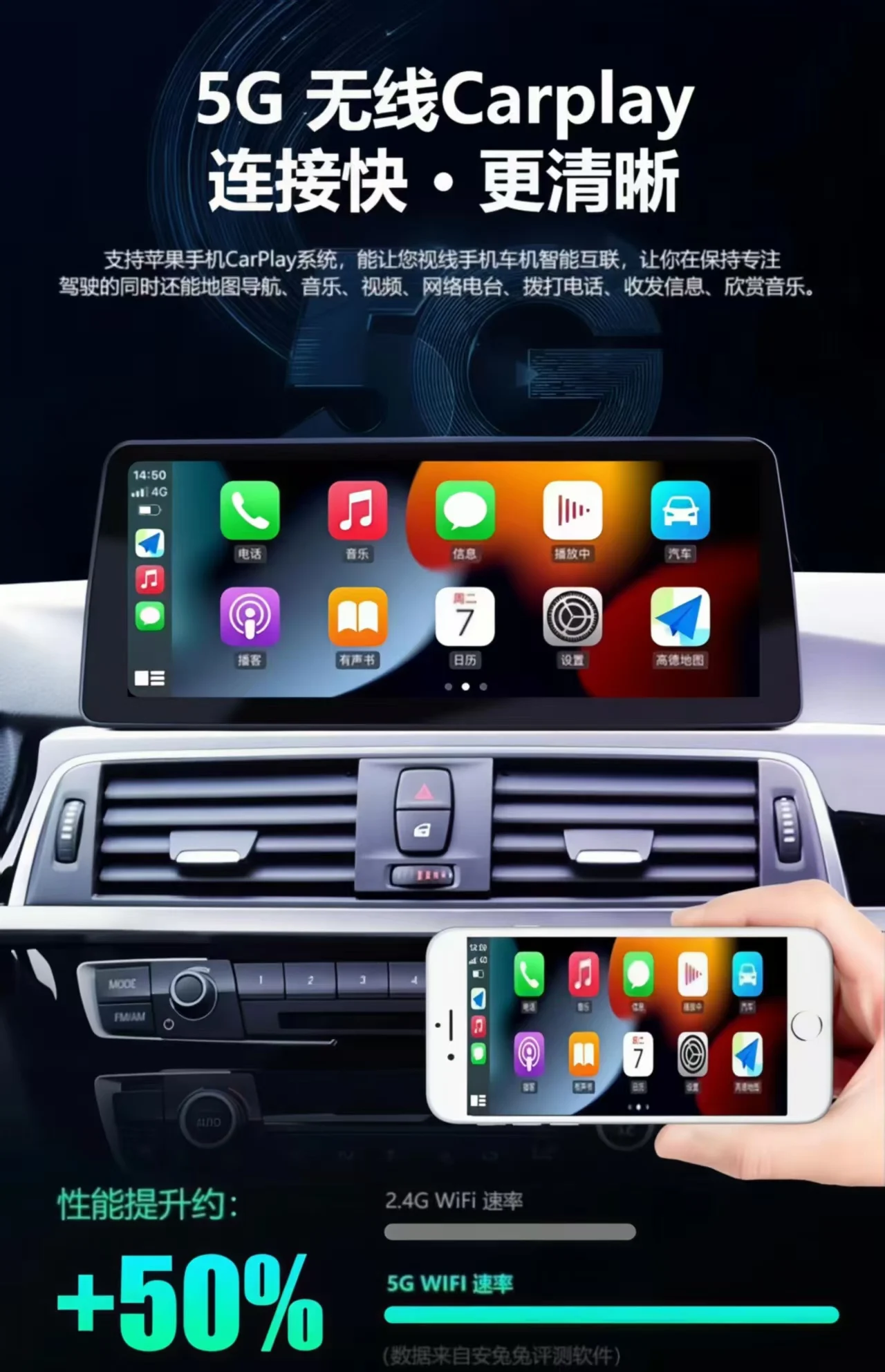 

Автомобильная мультимедийная система GPS с поддержкой CarPlay для BMW X3 E83 2003~2012, Android 13, 8+256 ГБ, радио, стерео, навигация CIC EVO ID7, NAVI