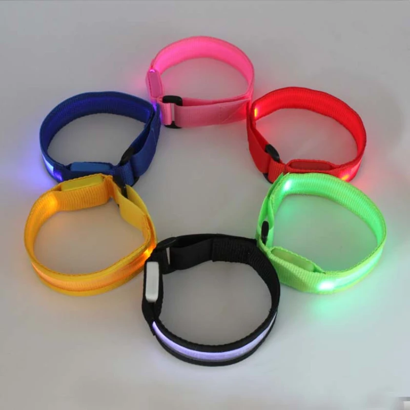 Night Running Armband LED Light Safety Warning Outdoor Cycling Ciclismo Luminous Sport Belt Arm Leg Wristband Bike Light Hot