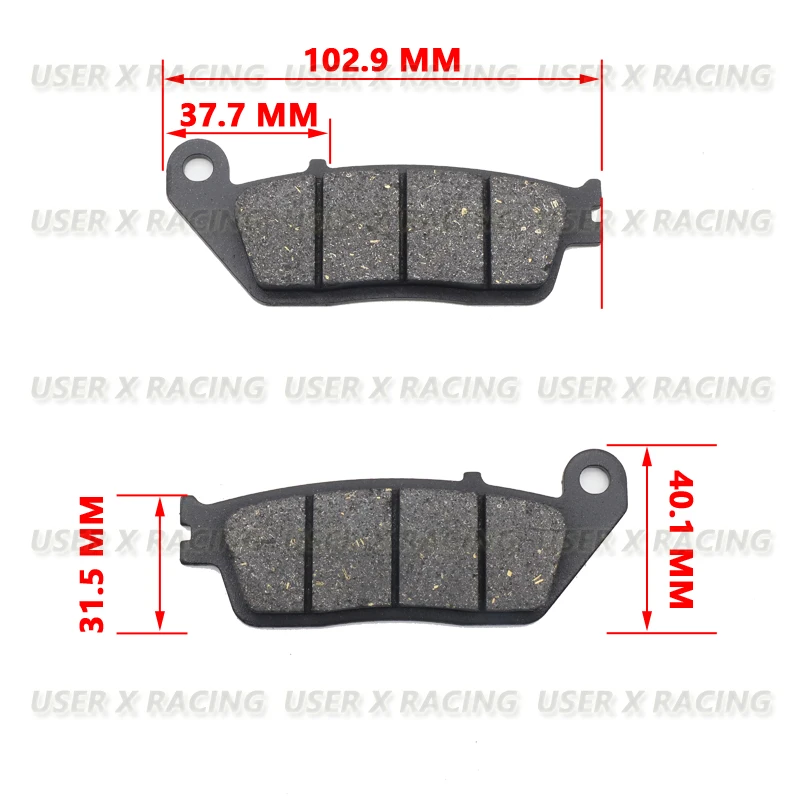 USER-X Universal motorrad disc bremsbelag Bremsen Vorne Hinten Disc Bremsbeläge block Schuhe roller cb150f rc200 cm125 JUPITER MX