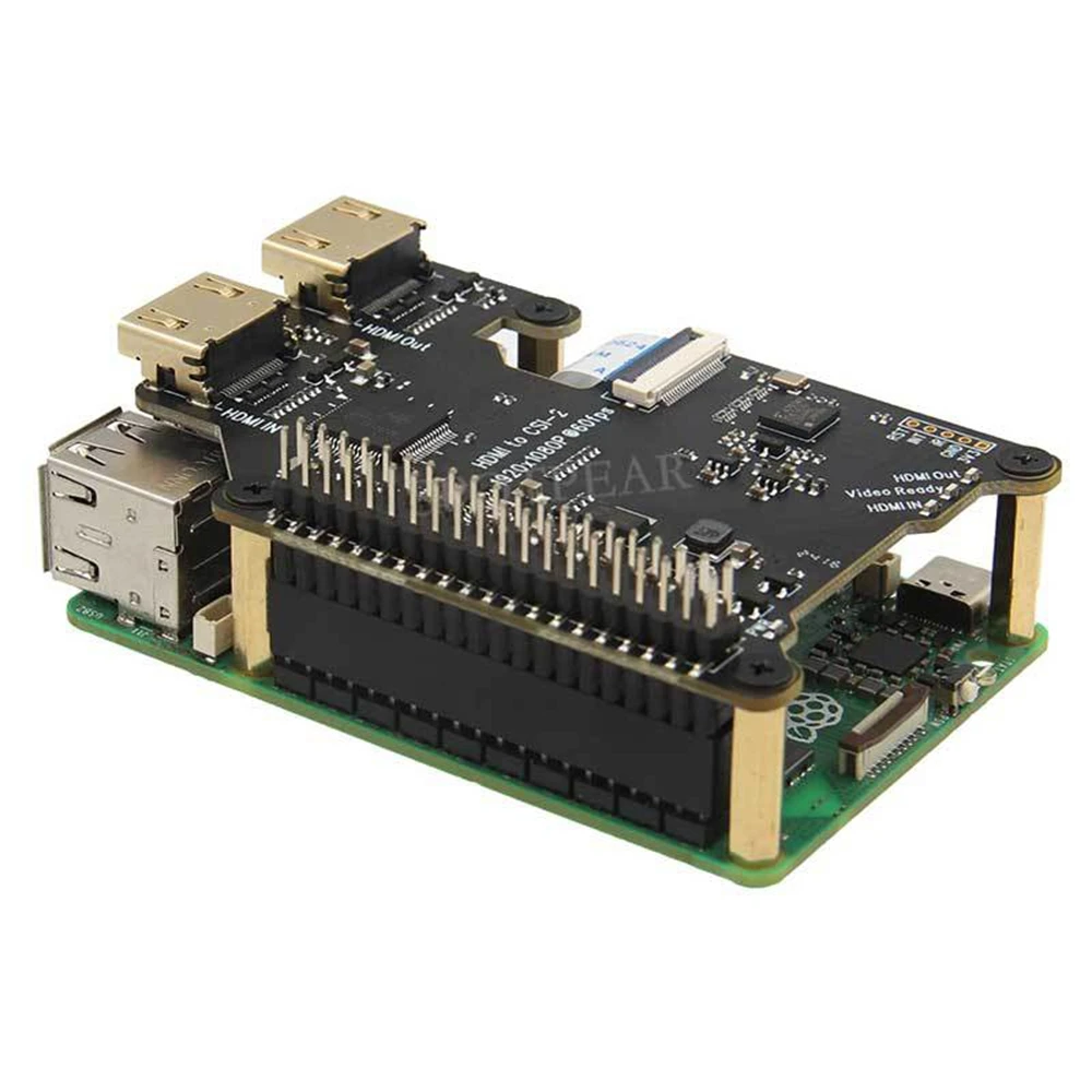 

X1301 Raspberry Pi 5 Модуль HDMI-CSI-2 1080P @ 60 кадров в секунду, аудио и видео, совместимый с Pi4B/3B