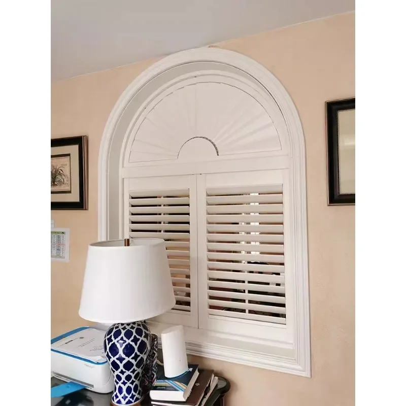 Customized arc, semi-circular arc, arched, special-shaped triangle, special solid wood shutters, breathable windows, wooden shut