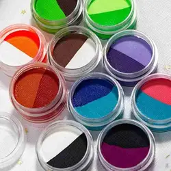 10g Face Paint Water-Based Eyeliner Split Rainbow Cake Body Painting Halloween Makeup Washable Supplies Dual Colors Stage Makeup