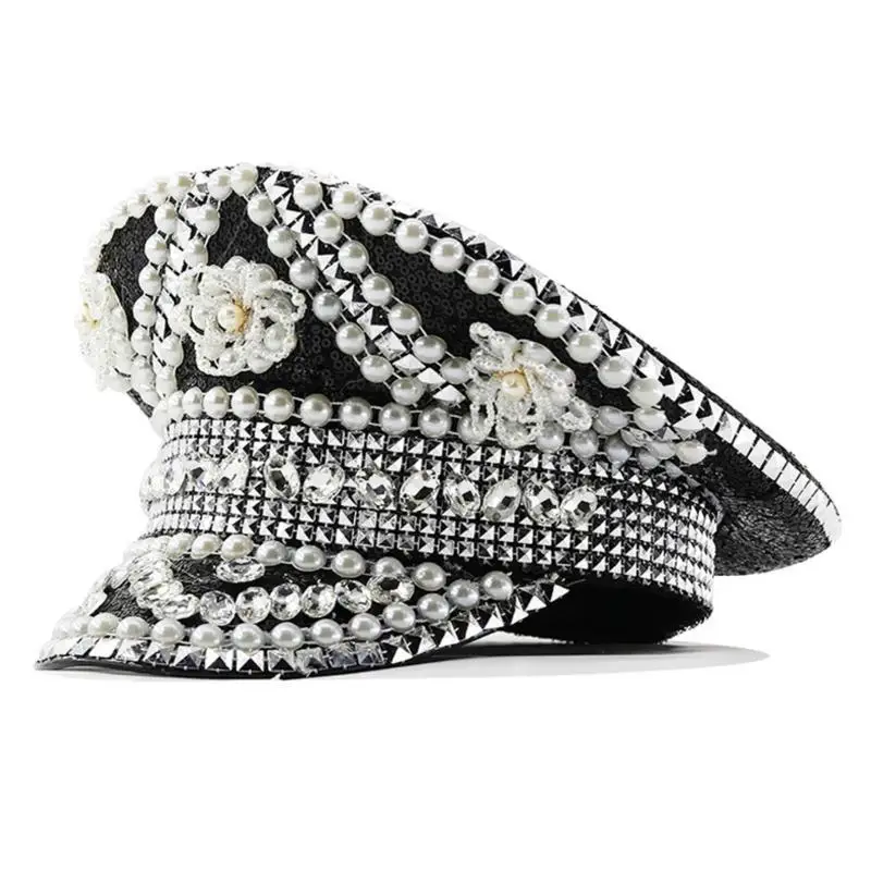 652f Jeweled Captain Heavy Crystal Sailor Überraschung Geschenk für Mädchen Jungen Braut für Karnivale Musikfestival