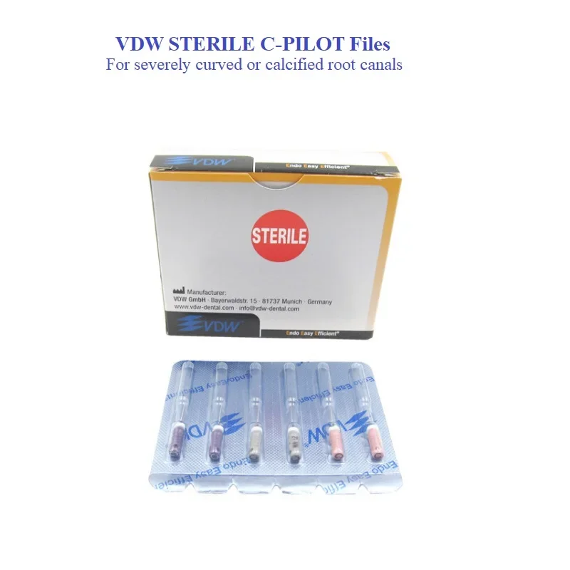 Dental Root Canal Files VDW C-Pilot Dental Files 25mm Endo Easy Efficient VDW Dental Files VDW Dental Files C-Pilot Endo Files