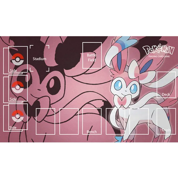 60*35cm 24 Models PTCG Dedicated GAME Card Mat Battle Against Acerola Gengar Charizard Sylveon Gift Toy Anime Table Mat