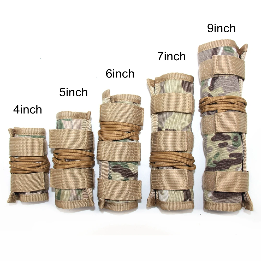 4/5/6/7/9inch Silencers Protective Cases For Shooting Silencers Tactical Protective Cove Nylon Suppressor Cover