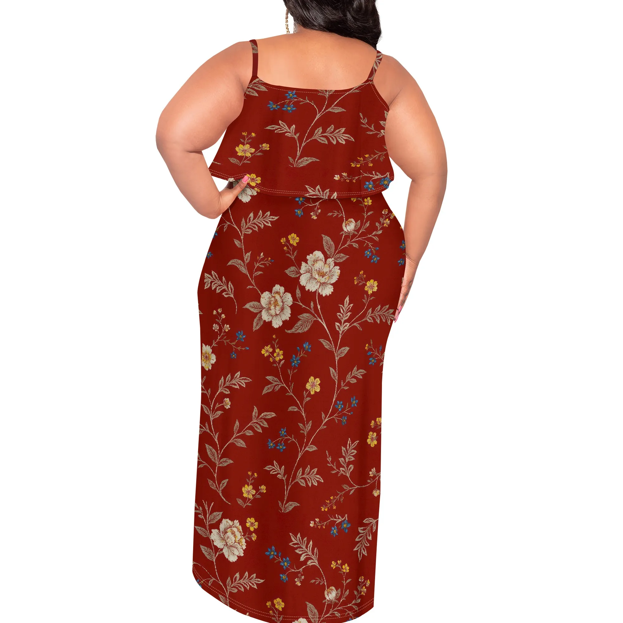 Abito lungo aderente casual estivo da donna Abito senza maniche con scollo a V alla moda Mini abito estivo con bretelle con spalle scoperte