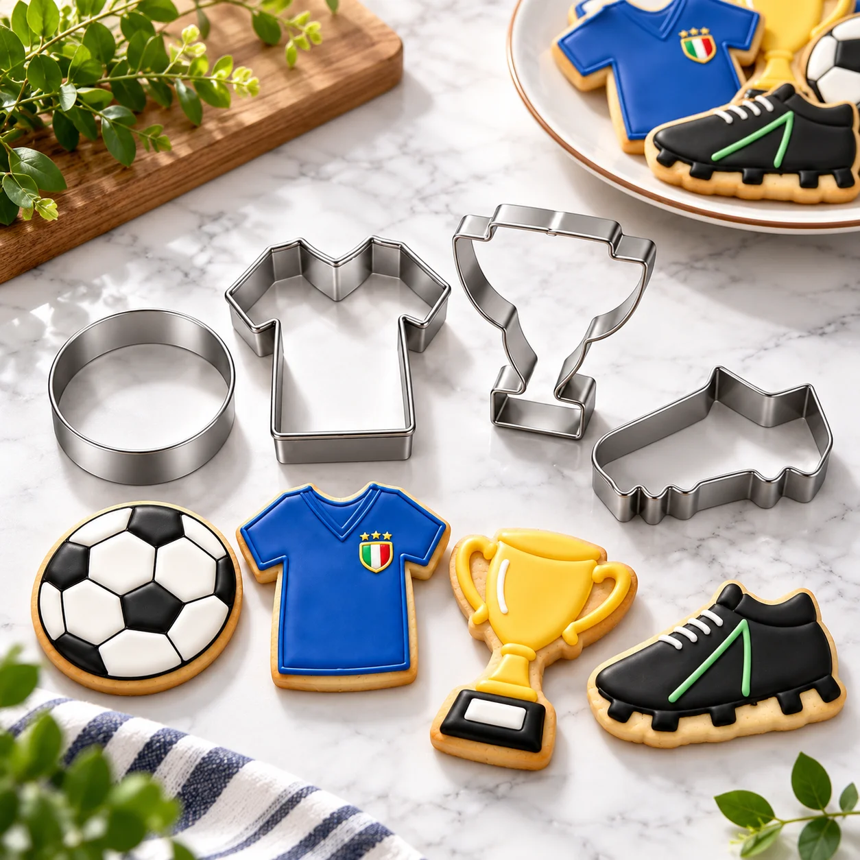 Cookies Pack - 4-teiliges Ausstechform-Set mit Fußball-Motiv, aus lebensmittelechtem
