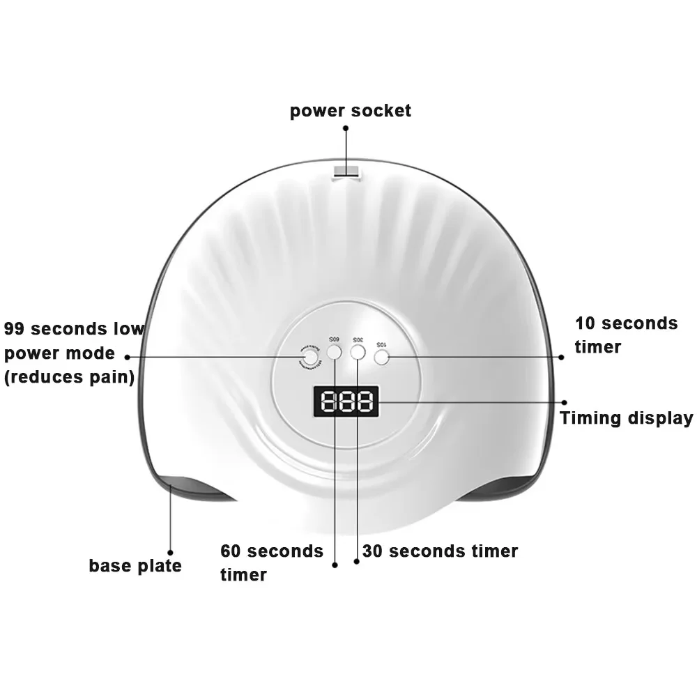 168w ハイパワーネイルランプ、36個の高輝度LEDビーズ搭載、UV LEDブラックライト、無料プロサロンネイルポリッシュ乾燥ツール