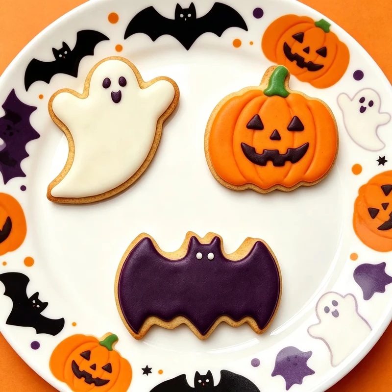 12pcs Halloween Cookie Cutters Cat Bat Pumpkin Ghost Shapes Easy To Clean And Demold DIY Biscuit Baking Mold Set For Baking Gift
