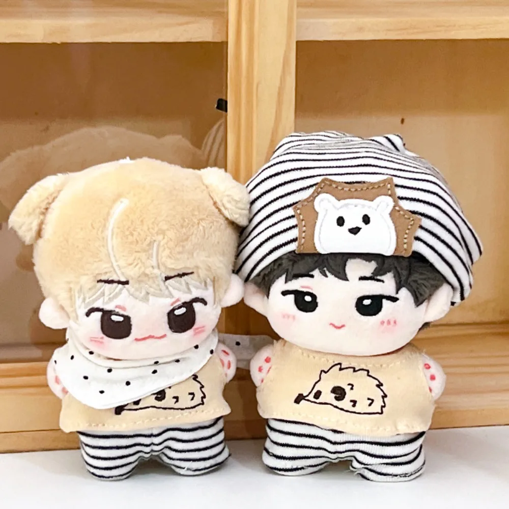 

DIY Clothing Hedgehog T-shirt 10cm Cotton Clothes Suit Lovely Clothes Outfit Striped Hat Creative Dress Up Set 10cm Cotton