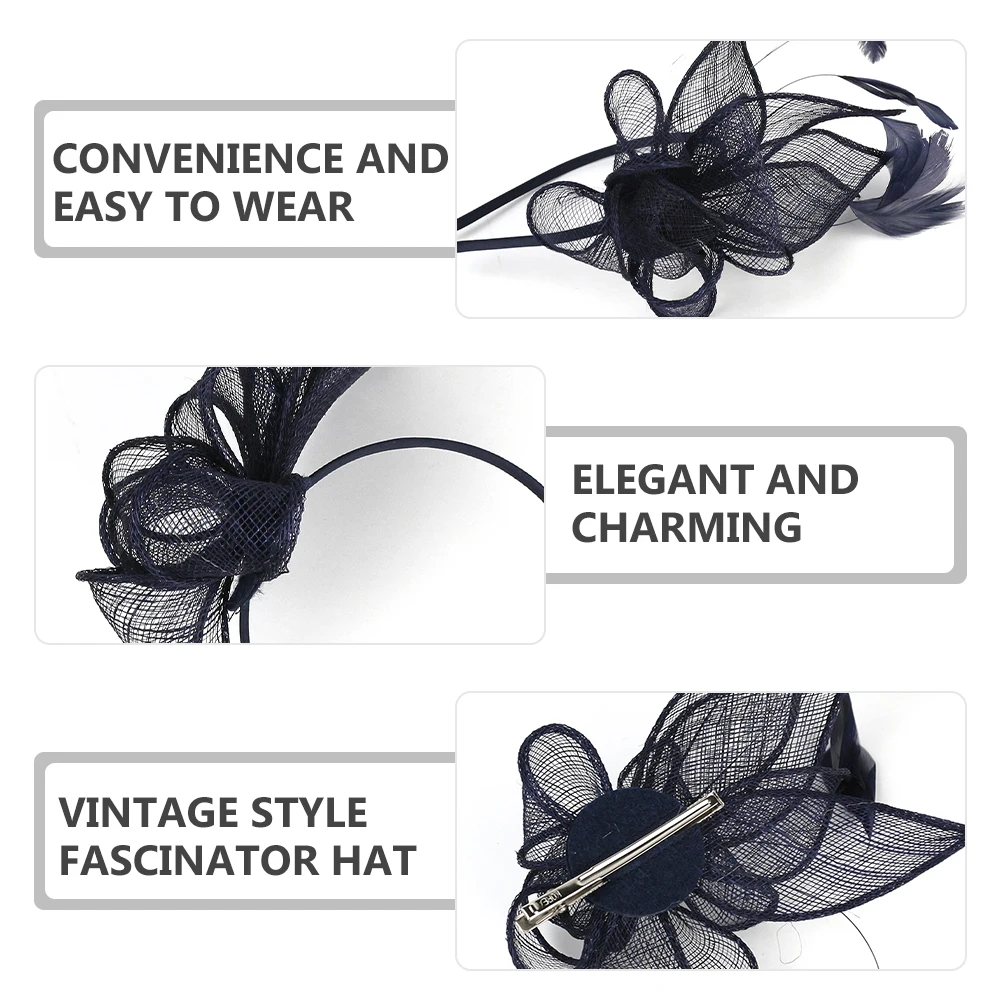 

Mini Fascinator Hats Hairband for Women Tea Party Vintage Style Formal Outfits Wedding Banquet Special Occasions Fascinator Hair