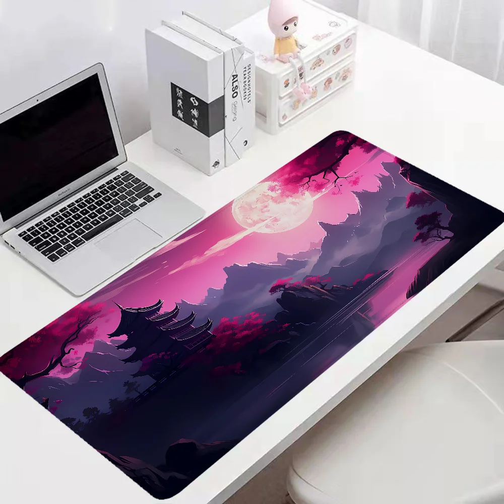 RIVER PAGODA Setup Gaming Accessories Extended Pad Computer Mat Mousepad Gamer 900x400 Desktops Mouse Mats Keyboard Desk Xxl Pc