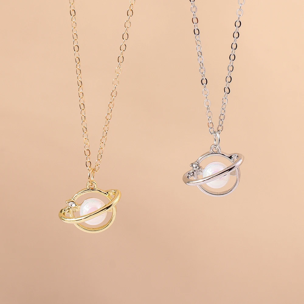 Aihua Exquisite Y2K Gold Farbe Kristall Sonne Mond Sterne Halsketten für Frauen Koreanische Temperament Schlüsselbein Kette Geburtstag Schmuck Geschenk – Detail 5