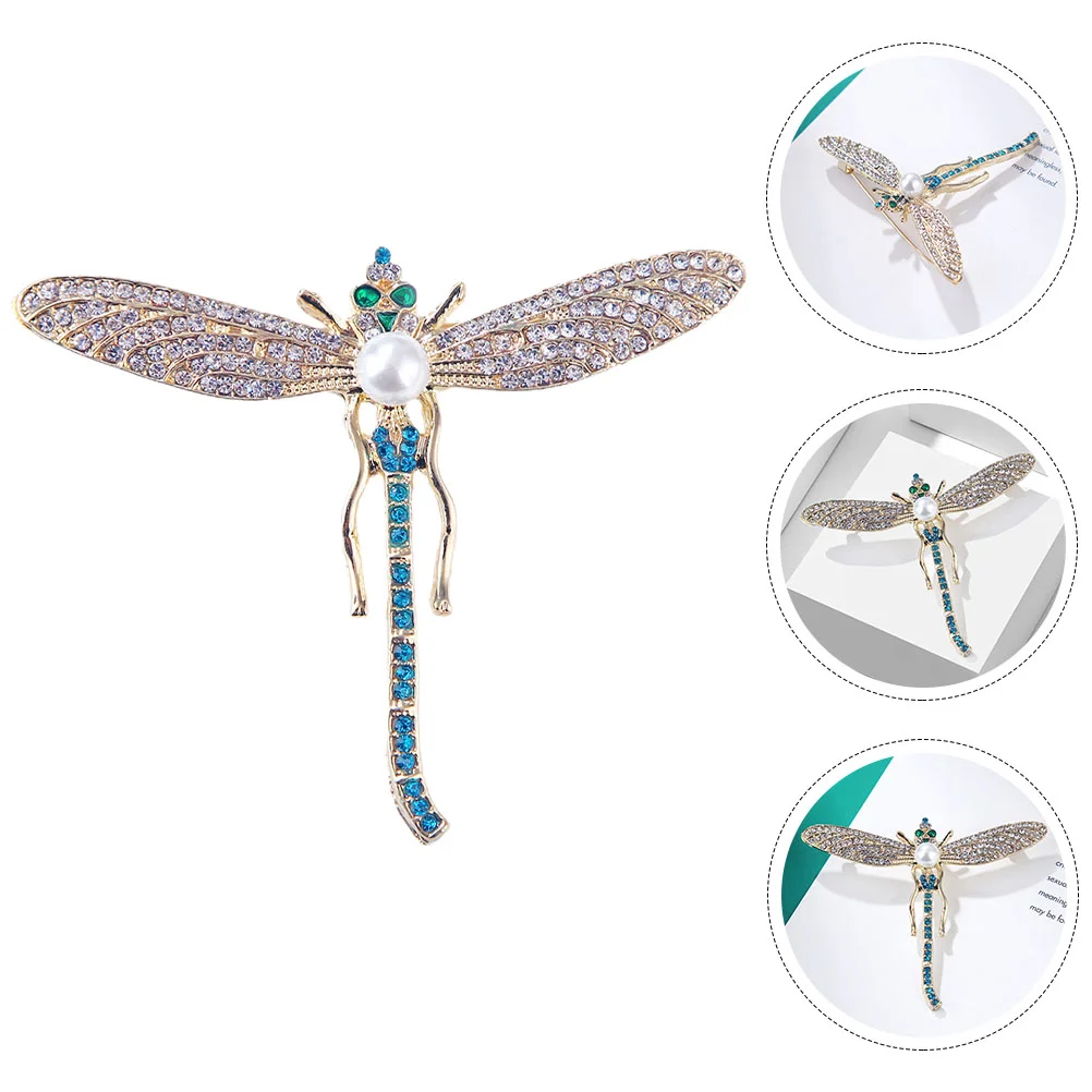 Broche Pins para mujer Libélula Decoración retro Bufanda Ropa Insignia Ropa de moda