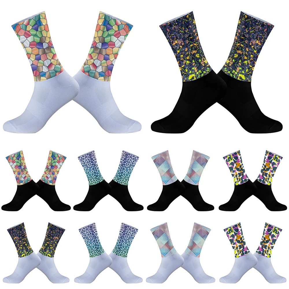 

Anti Slip Silicone Aero Socks 2024 New Summer Cycling Socks Bicycle Sport Running Bike Socks