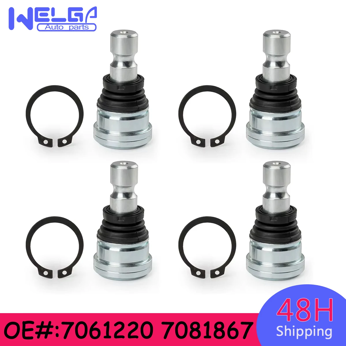 

4 Pcs/Set Ball Joints 7061220 7081867 Ball Joint For Polaris RZR 570 800 900 Scrambler 1000 Sportsman XP X5 550 850 1000