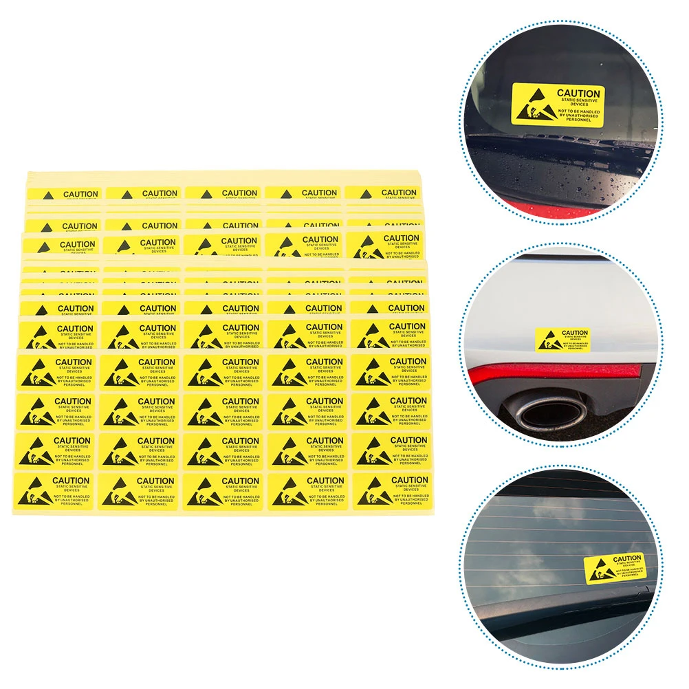 200 Pcs Self Adhesive Static Warning Sticker Anti Static Label Decals For Bag Esd Sensitive Device Electronic Components