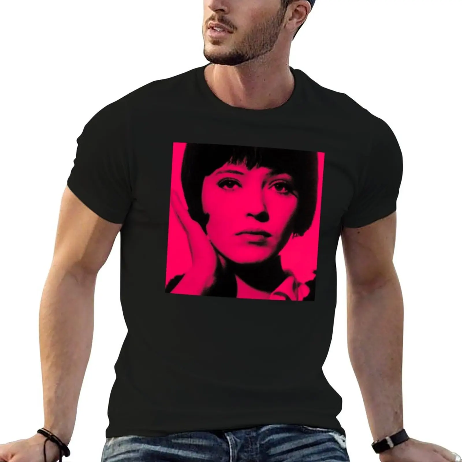 anna karina pink T-Shirt Everyday Wear Basic Short Sleeve Top