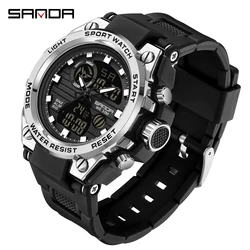 SANDA 739 Watch Date Military Sports Watches Waterproof Electronic Wristwatch Mens Clock Orologio da uomo Style Men Digital