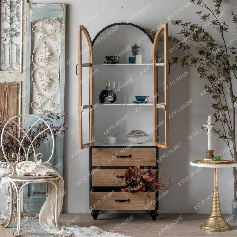 

HHhot Распродажа, шкаф для одежды, настенный шкаф для гостиной, железный винный шкаф, витрина для магазина, двойная дверь