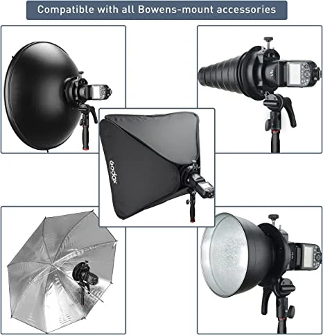 Godox S2 Bowens Mount Flash S-type Holder Bracket Handheld for Godox V1 V860II AD200 AD400PRO Speedlite Flash Snoot Softbox