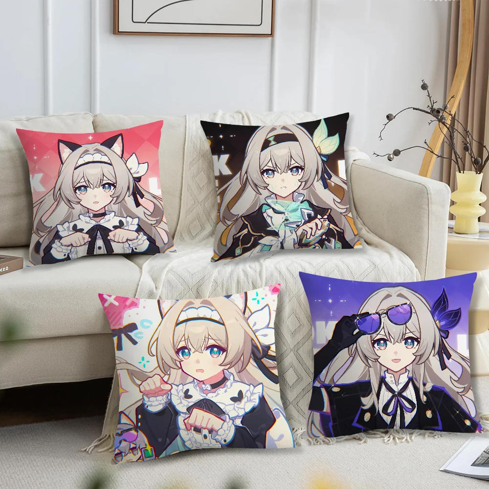 cushion cover Comfortable soft Pillow Case for Sofa Rail Firefly Honkai Living Room Star Home office Decor and Protective Covers