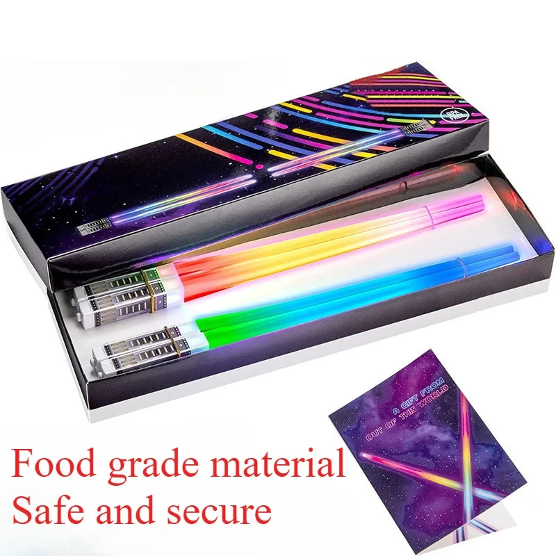 1 Pair Light Chopsticks LED Lightsaber Chopsticks Glow Stick Light Up Party for Concerts Sporting Events Wedding Party