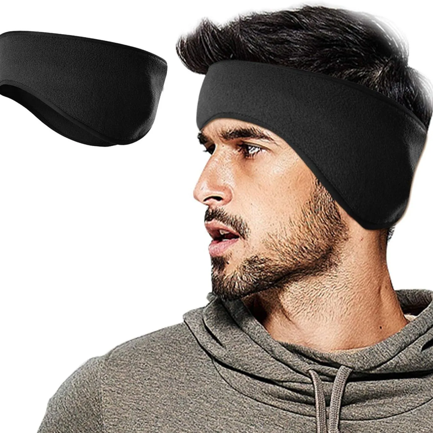 

1Pcs Polar fleece Ear Warmer Muff Winter Headband Ear Muffs Headband for Men Women Running Skiing Outdoor