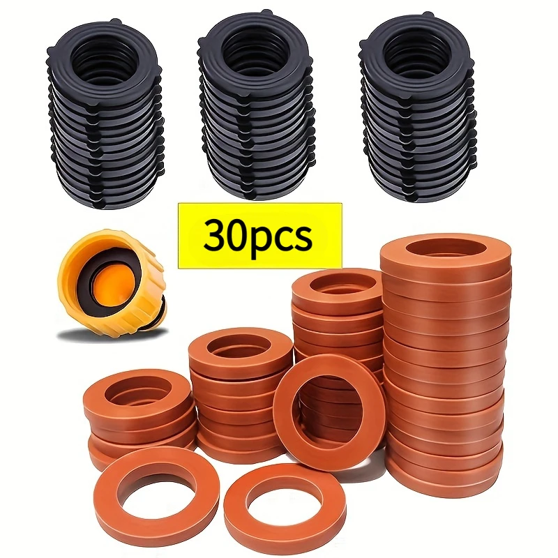 30Pcs Sealing Washers for 3/4 Inch Garden Hoses Wear‑Resistant Leak‑Proof Gaskets Replacement for Hose Faucet Nozzle