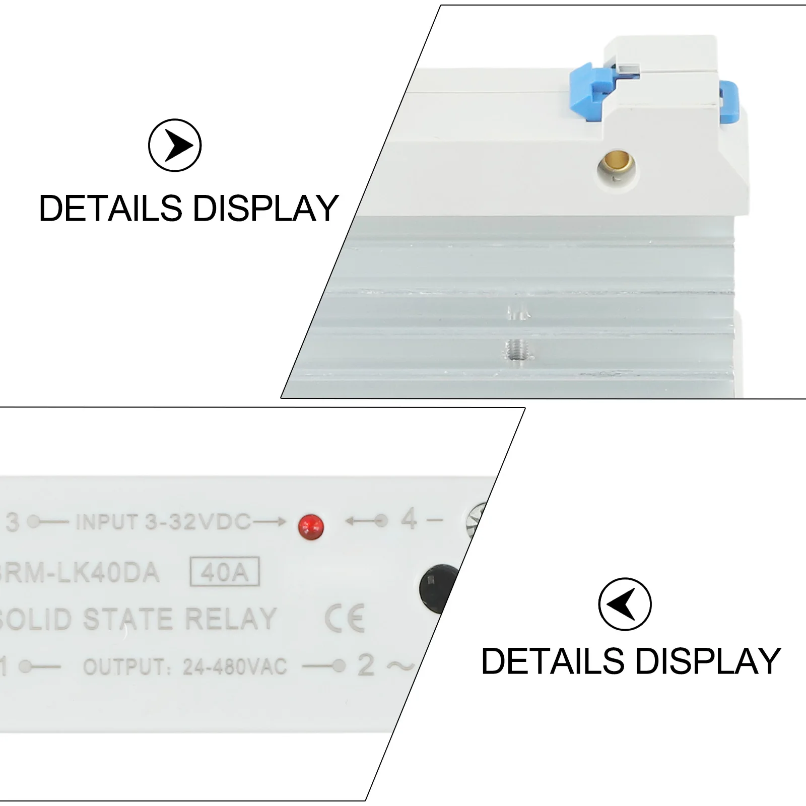 

Твердотельное реле, монтируемое на рейке, 40 А, реле переменного тока постоянного тока для систем автоматизации, цвет, как показано стандартную установку на рейку 35 мм