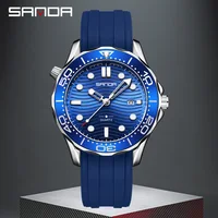 2025 SANDA 1145 Reloj de cuarzo para hombres de negocios de moda Simple multifuncional impermeable luz nocturna calendario único