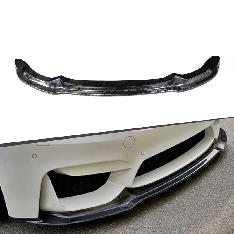 Auto Parts V Type Real Carbon Fiber Front Bumper Spoiler Lip M3 M4 F80 F82 F83