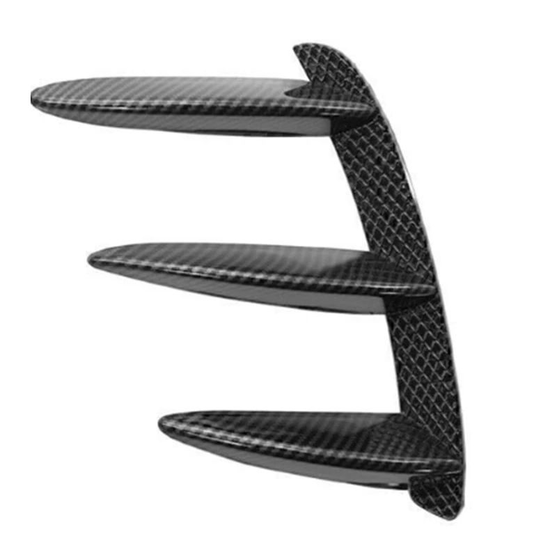 Car Carbon Fiber Rear Bumper Spoiler Side Air Outlet Wing Canard Fin For Mercedes Benz A Class W176 A200 A260 For AMG