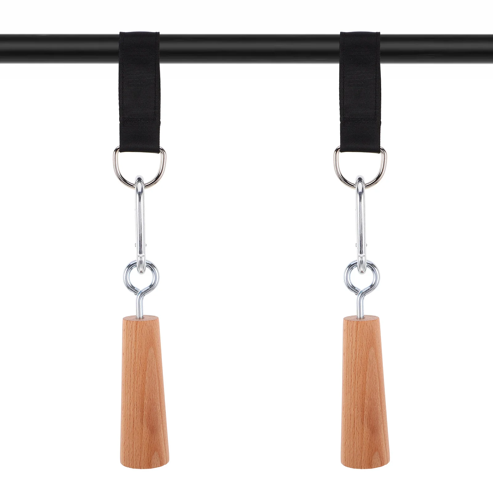 

1Pair Pull Up Handle Grip Wood Strength Training for Wrist Core Stability Climbing Pull Up Assistance Workout Grip