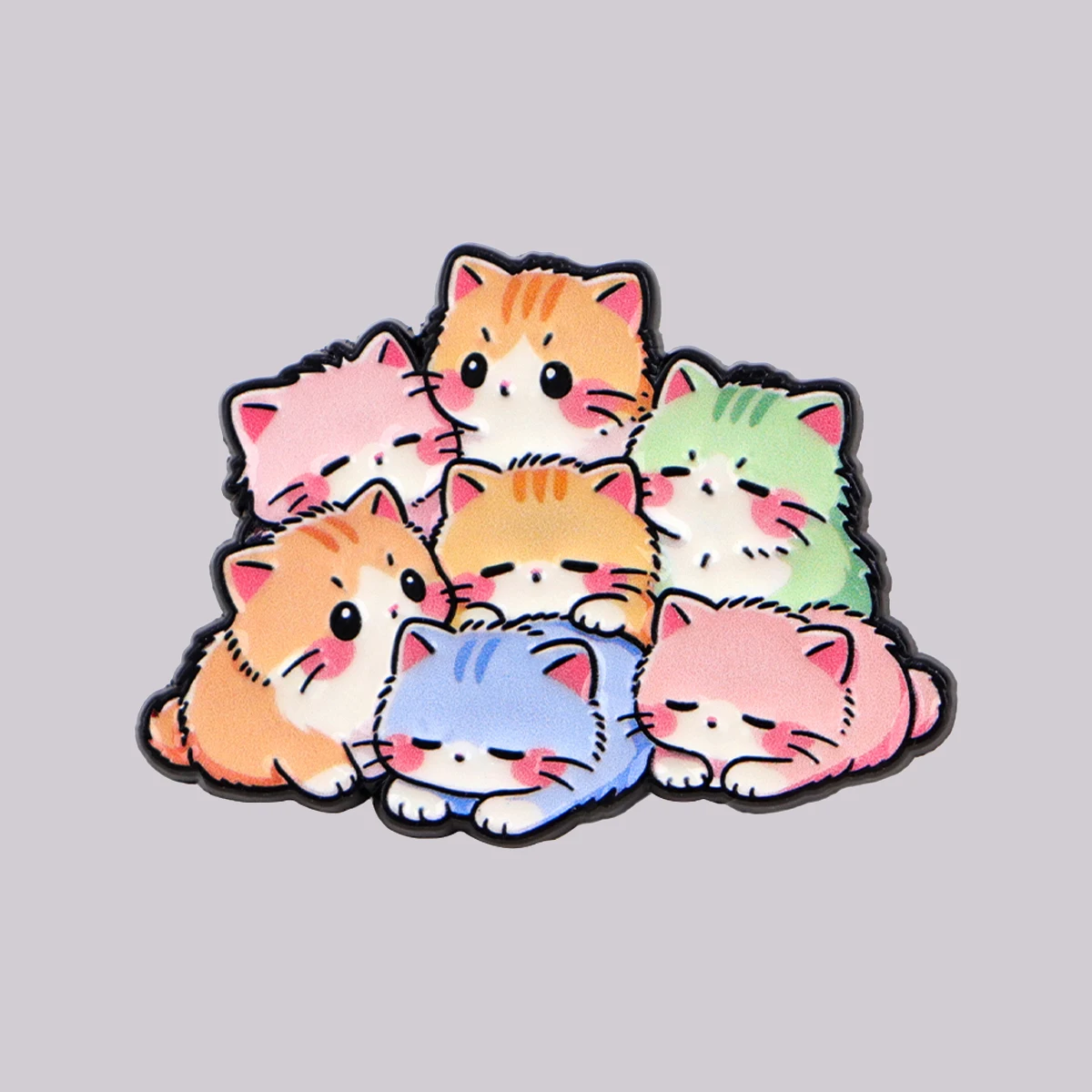 Colorful Cats Enamel Pin Cute Brooch Lapel Pins Badge on Backpack Clothing Accessories Animal Jewelry Friends Gifts