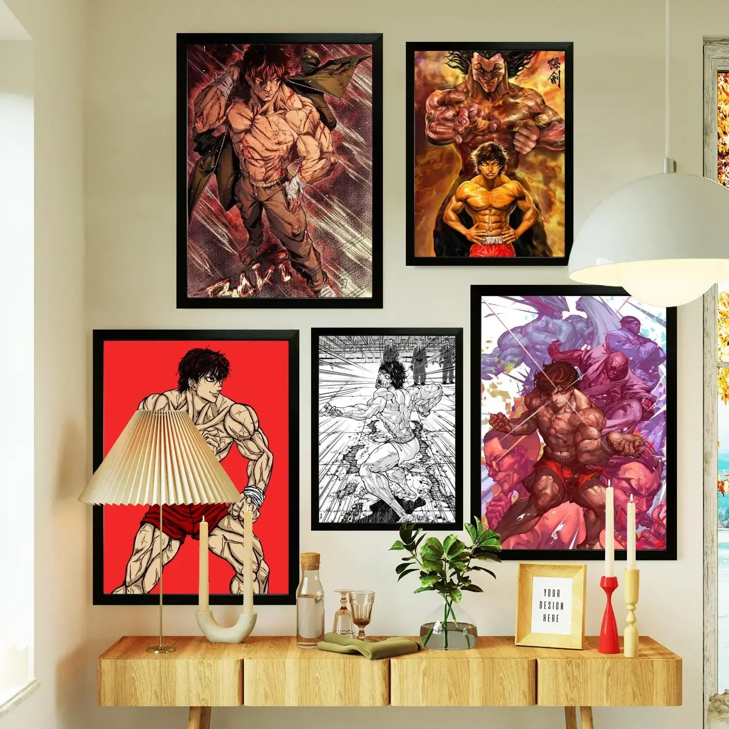 baki hanma Poster Prints Wall Art Canvas Painting Poster For Modern Family Living Room Home Decor