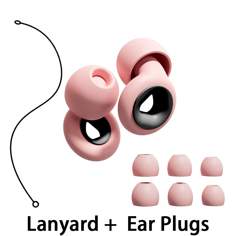 

Waterproof Noise Cancelling Ear Plugs with Reusable Silicone Lanyard for Quiet Hearing Protection Ideal for Work Study Swim Moto